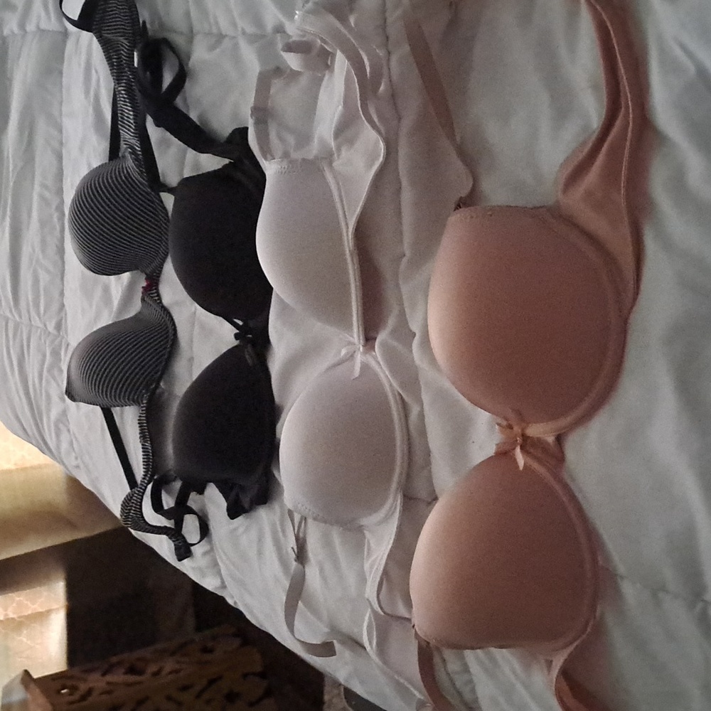Bundle of bras.nude,black,white and striped.bundle or separately